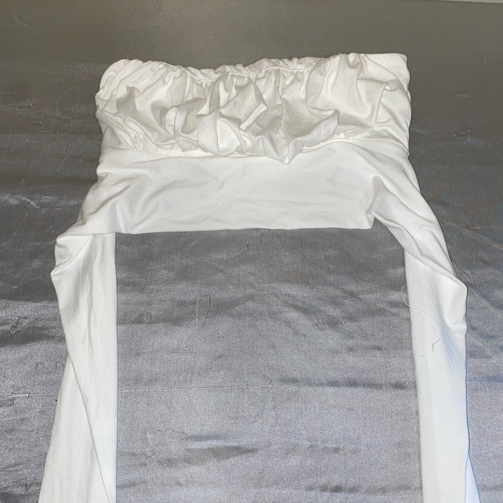 White Strappy Cross Top